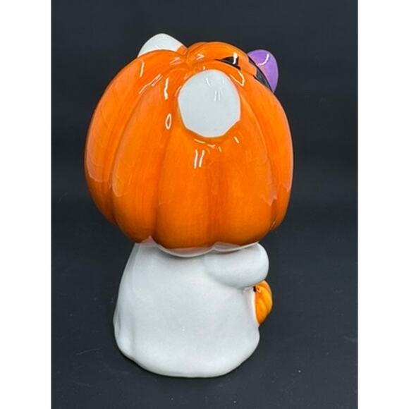 NEW Hello Kitty‎ Pumpkin Hat, Purple Bow, Pumpkin Basket, Halloween Figurine - Picture 4 of 6